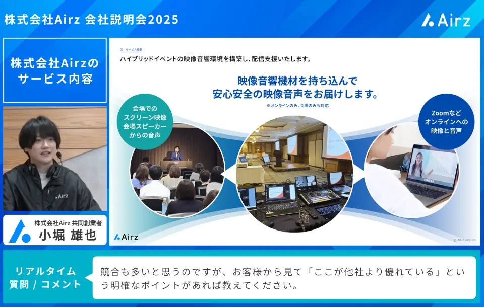 ロゴ、フレームの映像合成をサービス提供